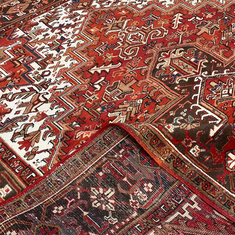 HERAT ORIENTAL Handmade Fine Persian Heriz Wool Rug - 7'10" x 10'6"