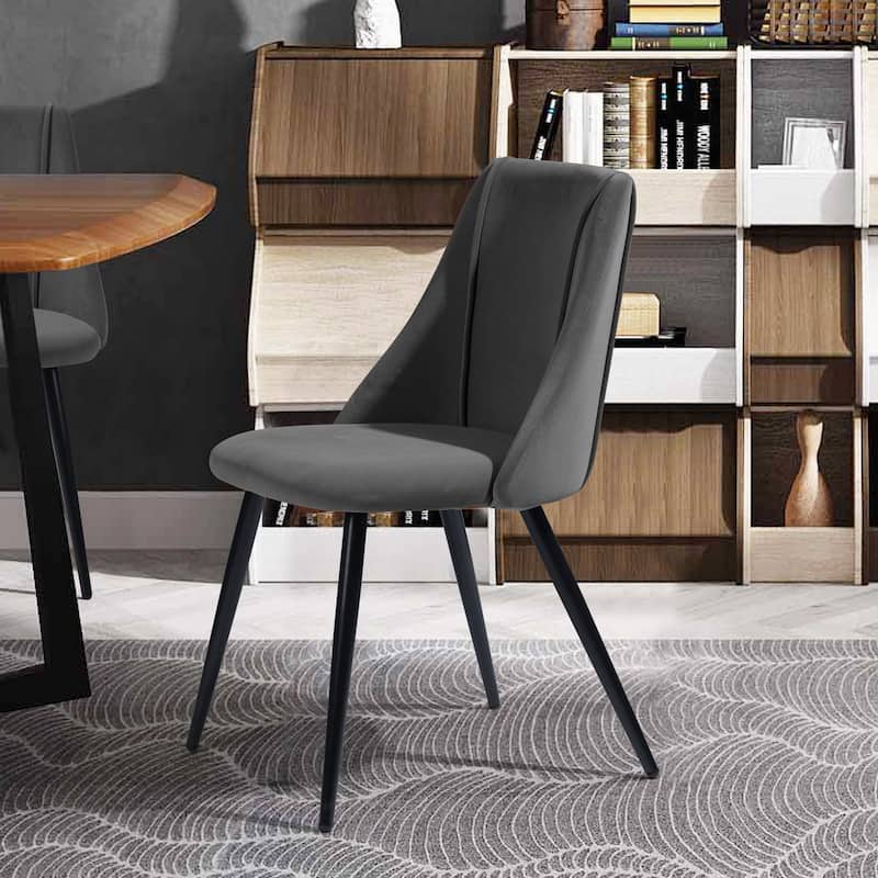 HomyLin Set of 2 Velvet Side Chair for Dining Room Home Kitchen