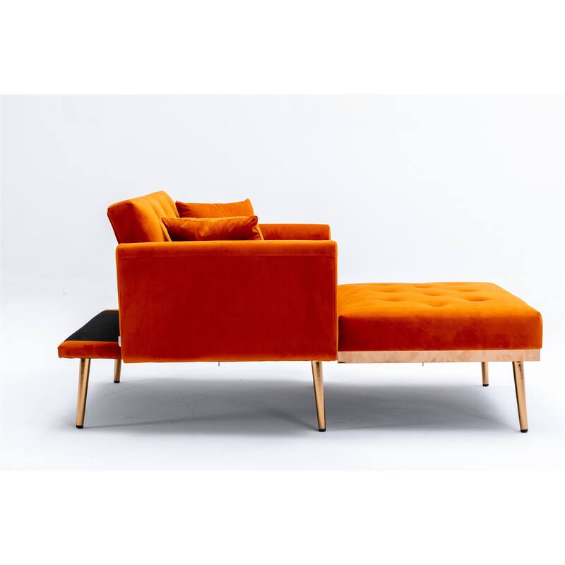 fashionable and classic style Chaise Lounge chair / accent chair for Living Room, bedroom (Orange)