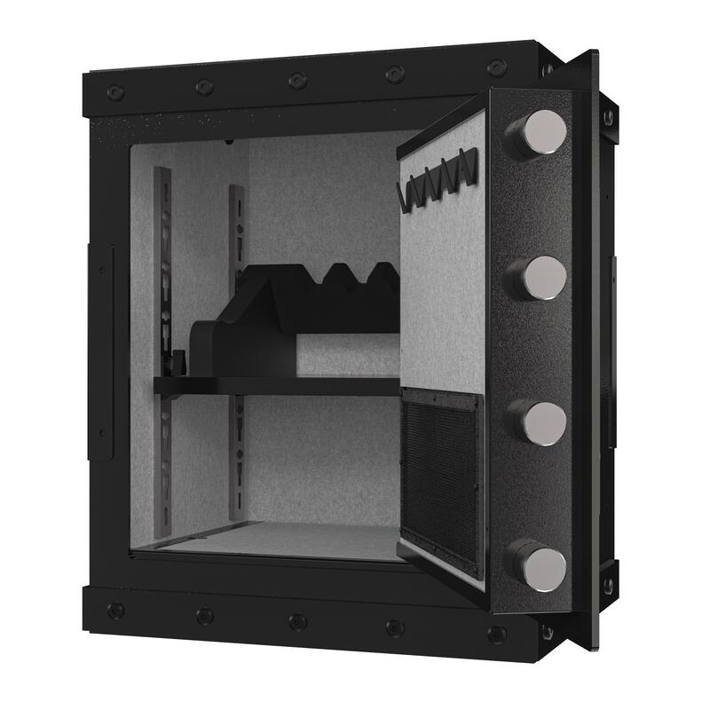 Roomfitters 20.4 Inch Biometric Security Safe with Fingerprint Lock and Hidden Compartment, Carbon Steel, Black