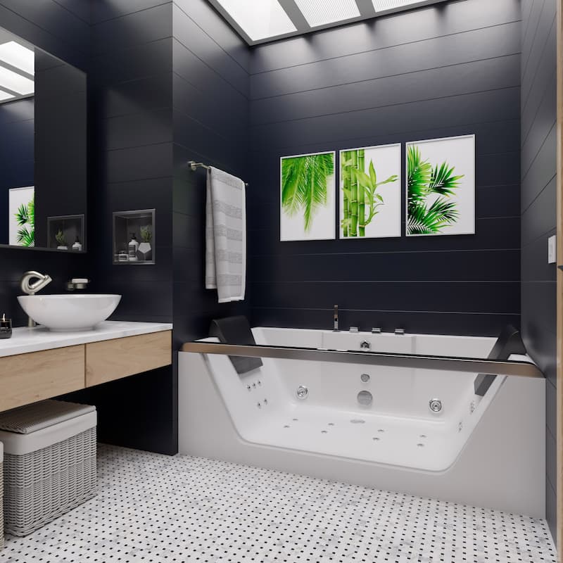 ALFI brand 12 x 12 Brushed Stainless Steel Square Single Shelf Bath Shower Niche - Grey