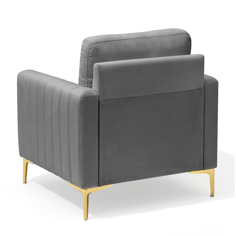 Upholstered Club Chair Accent Chair Velvet Arm Chair Comfortable Sofa Chair - See picture