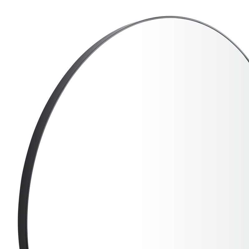 Black, White or Gold Wood Wall Mirror with Thin Frame