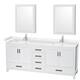 Option White / Carrara Cultured Marble Top / Brushed