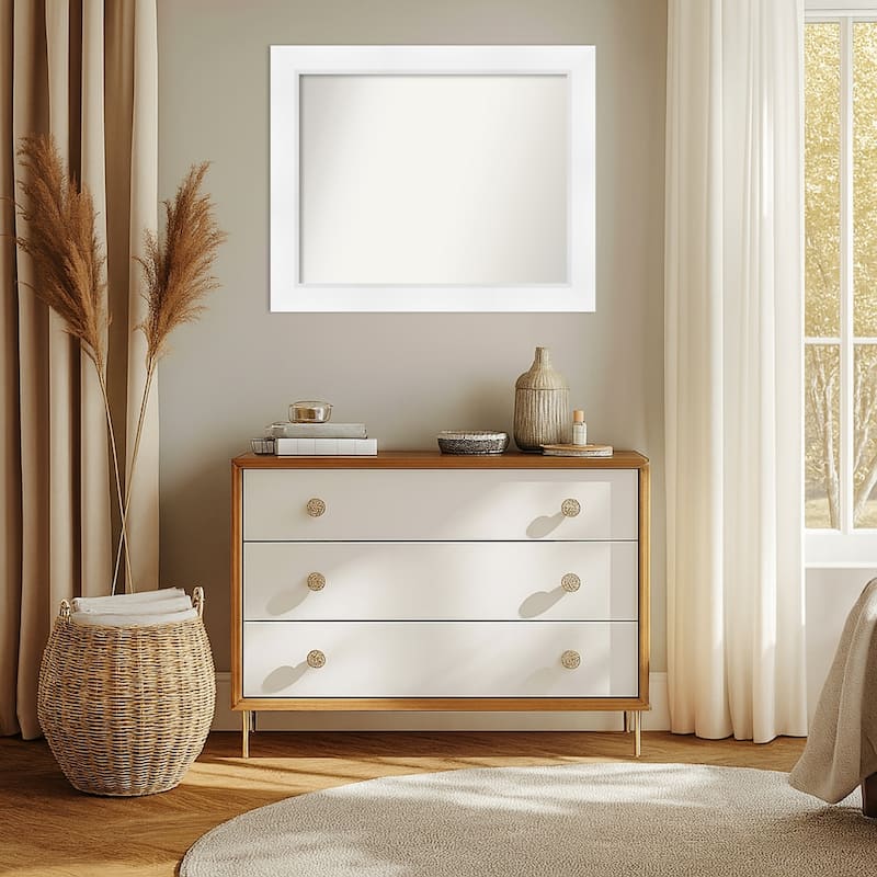 Sloped Non-Beveled Framed Wall Mirror