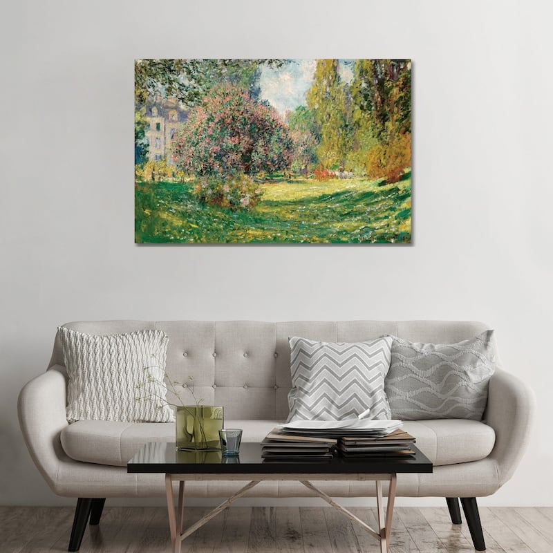 iCanvas "Landscape-The Parc Monceau" by Claude Monet Canvas Print - 32x48x1.5