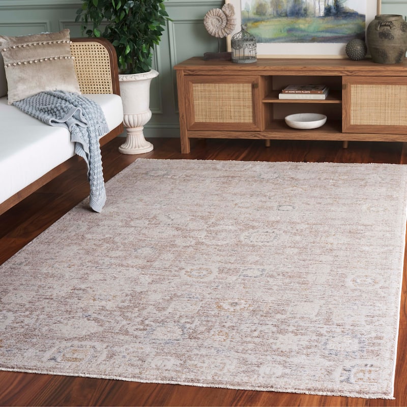 SAFAVIEH Romance Pareschka Vintage Distressed Rug - 5'3" x 7'6" - 5'3" x 7'6" - Taupe/Ivory