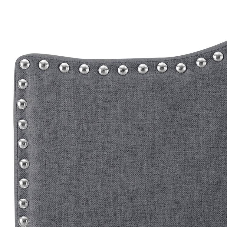 Upholstered Headboard with Nailhead Trim Height Adjustable Headboard Modern Head Board Fabric Headboard