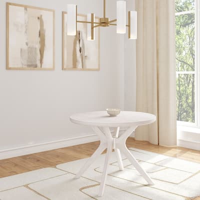 Plank and Beam Verso Cross Leg Round Dining Table - 38"