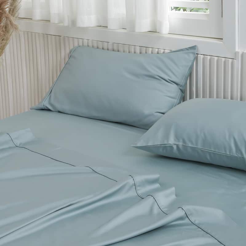 Twin Ducks Inc Rayon from Bamboo Sheet Set - Full - Spa Blue