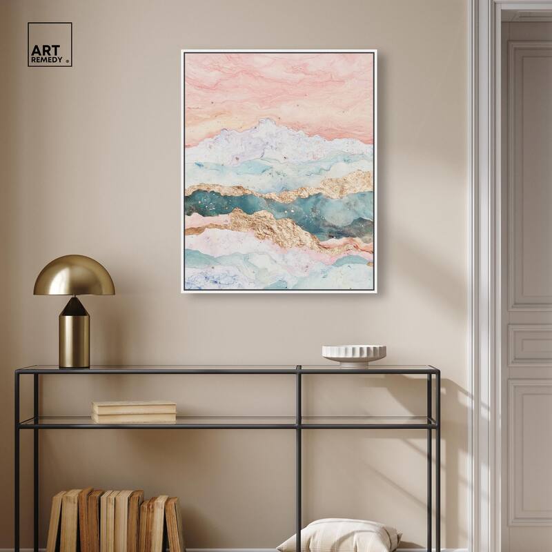 Rose Quartz Ridge Canvas by Art Remedy