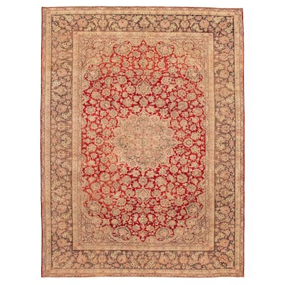 ECARPETGALLERY Hand-knotted Antalya Vintage Red Wool Rug - 9'7 x 12'10