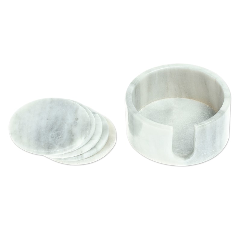 Novica Handmade Modern Marble Marble Coasters (Set Of 5)