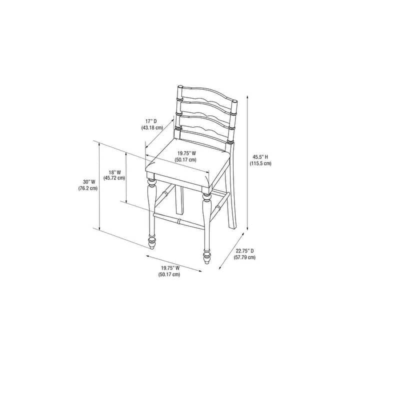 Katy White-Washed 30-inch Bar Stool