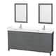 Option Dark Gray / White Cultured Marble Top / Brushed