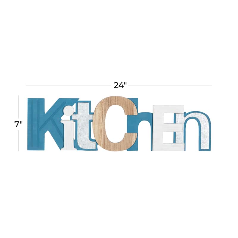 Multi MDF Coastal Wall Decor 7 x 24 x 1 - 24 x 1 x 7