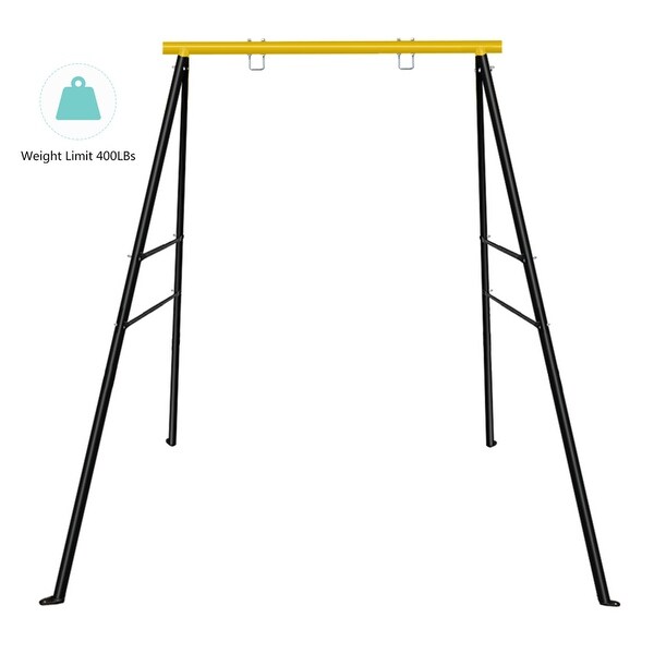 Upgraded All-Steel All Weather A-Frame Swing Frame Metal Swing Stand w/ Ground Stakes