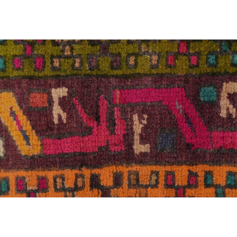 Hand Knotted Oriental 100% Wool Carpet Traditional Tribal Greys & Charcoal Ardebil Runner Rug - 10' 6'' X 3' 8''