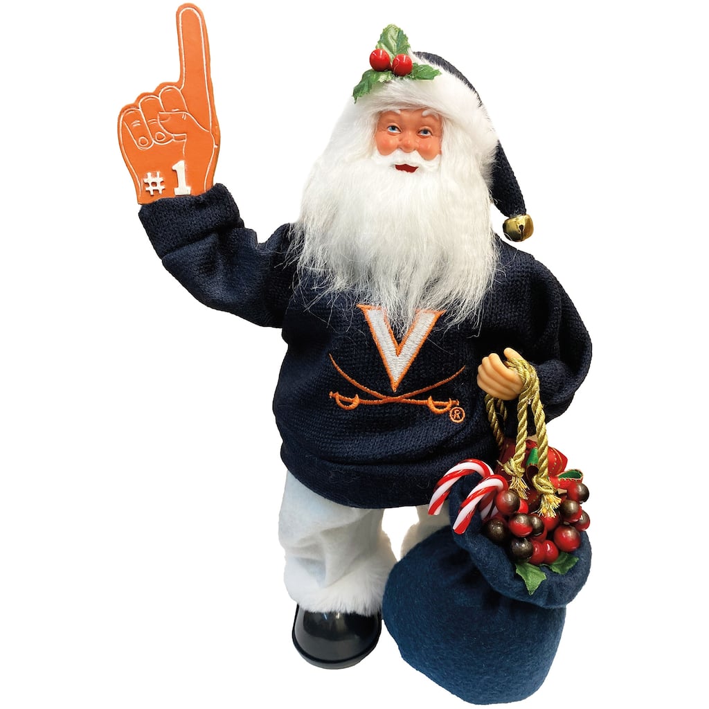 NCAA 12" Virginia Animated/Musical Santa