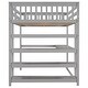 preview thumbnail 10 of 14, Industrial Modern Full Size Loft Bed with Storage Shelves and Under-bed Desk, Sturdy Construction & Safety Guaranteed, Grey