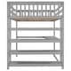 preview thumbnail 37 of 82, Space-Saving Loft Bed with Storage Shelves and Desk, Solid Wood Loft Bed Frame with Ladder and Guardrail for Kids Teens Adults