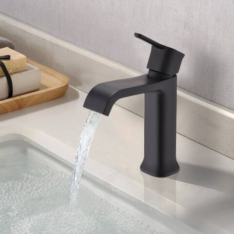 BATHLET Bathroom Single Handle Faucet Pop Up Drain For 1-Hole and 3-Holes Installation