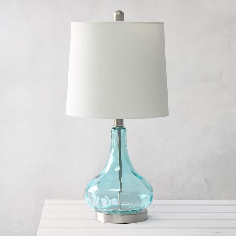 23.25 in. Modern Colored Dimpled Glass Table Lamp