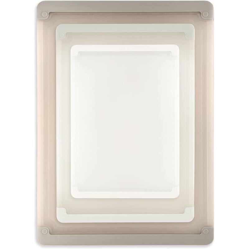 COOK WITH COLOR Extra Large Cutting Board Set, Jumbo-Sized Boards with Rubber Border, 3-Piece