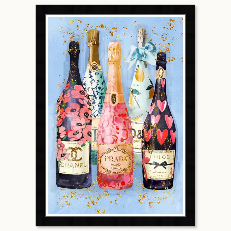 Wynwood Studio Golden Selection Framed Trendy Fashion Kitchen Art Prints - 15 x 21 - Black