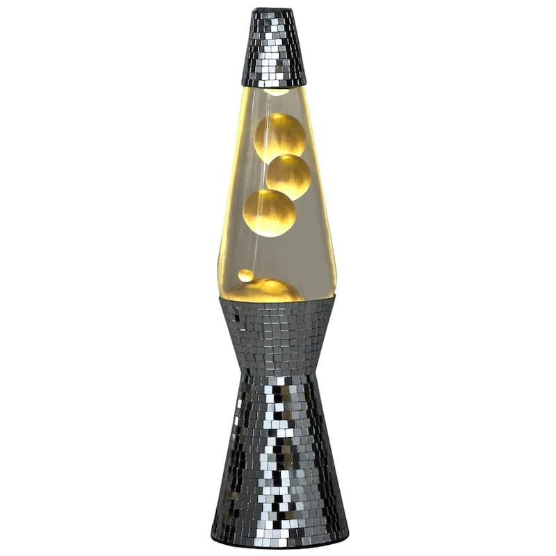 Urban Lifestyle Wax Motion Volcano Lamp Retro Mood Light for Bedroom Living Room or Teen Décor - Silver