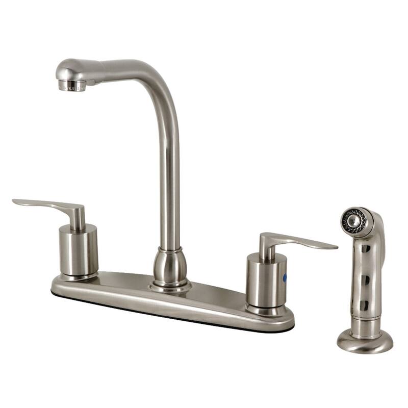 Serena Centerset Kitchen Faucet with Plastic Sprayer - Brushed Nickel