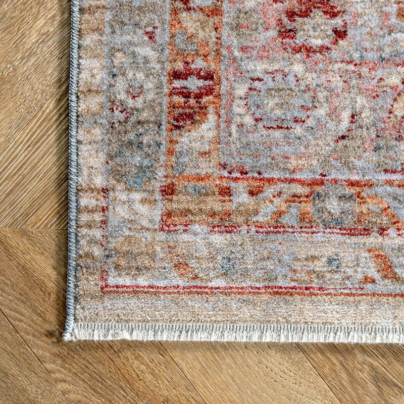 Nuloom Jayden Cardinal Medallion Faded Area Rug