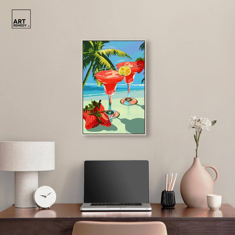 Strawberry Daiquri Breeze Canvas by Art Remedy