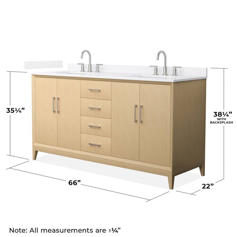 Wyndham Collection WCH7575-66D-QTZ-US3MXX Janna 66" Free Standing