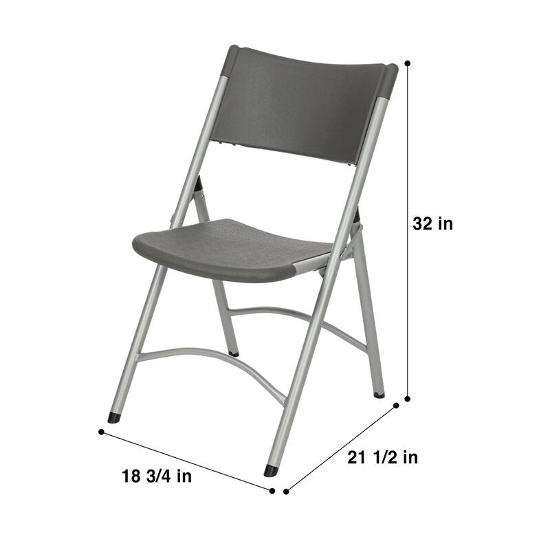 Hampden Furnishings Gwyneth Collection Resin Folding Chair, Pack of 4