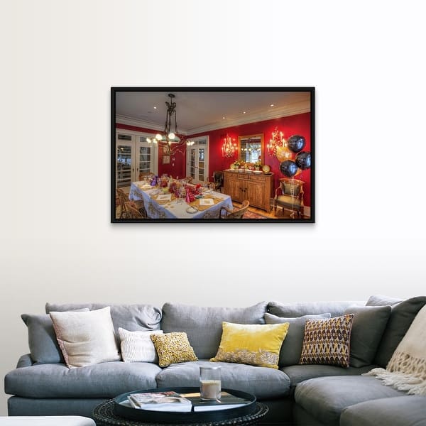 Shop A Dining Room With A Table And Place Setting Black Float