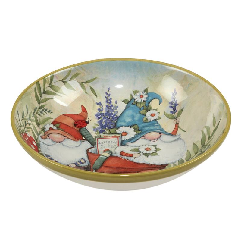 Certified International Garden Gnomes 128 oz. Serving/Pasta Bowl 13" x 3" - 128 Oz.