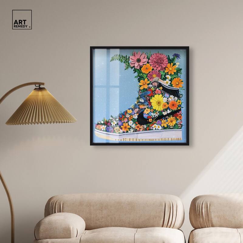 Blooming Floral Sneaker Shadowbox by Art Remedy