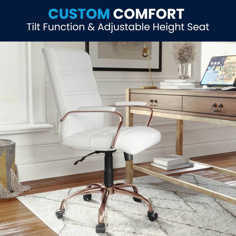 Mid-back LeatherSoft Executive Swivel Office Chair