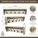 preview thumbnail 9 of 14, Multicolored Wood Farmstyle Coat Rack with Shelf - W: 31.5" x D: 8" x H: 5"