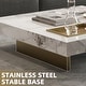 preview thumbnail 8 of 29, 43" Mid Century Modern Square Coffee Table, Carbon Steel Legs
