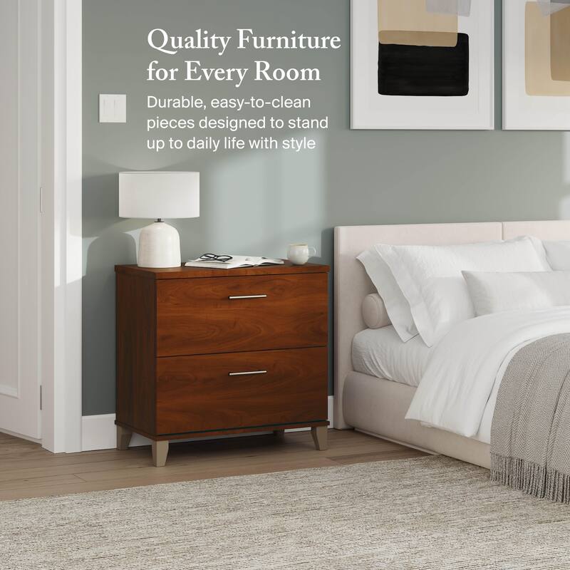 Bush Furniture Somerset 2 Drawer Lateral File Cabinet with Storage