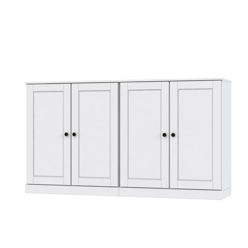 Palace Imports Solid Wood Sideboard, Raised Panel Doors, Adjustable Shelves