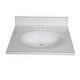 preview thumbnail 17 of 29, Fine Fixtures White Cultured Marble Top With Integrated Sink, 4" Backsplash and Overflow Included. 25 x 22