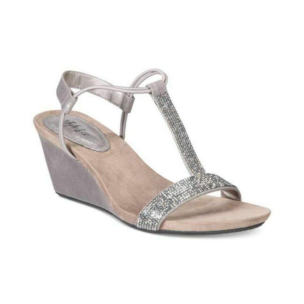gray wedge sandals