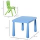 preview thumbnail 4 of 8, Qaba Kids Table and Chair Set 5 Piece Toddler Stackable Furniture, Multicolor - 30.25" x 21.75" x 19.25"