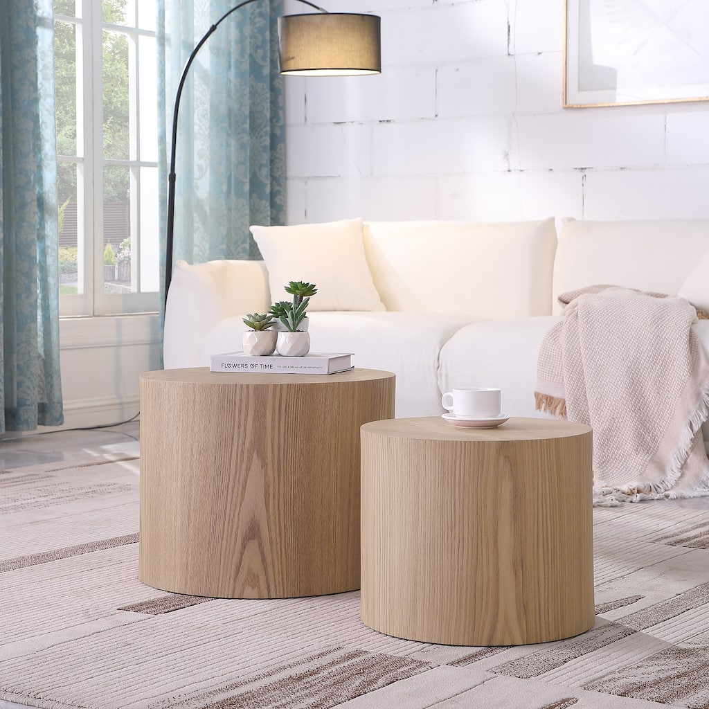 GDF Studio - Arvilla Modern Wood Veneer Nesting Tables (Set of 2)