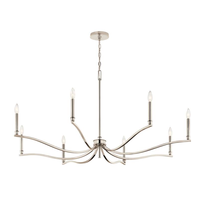 Kichler Lighting Malene Candle Chandelier - 52 - Polished Nickel