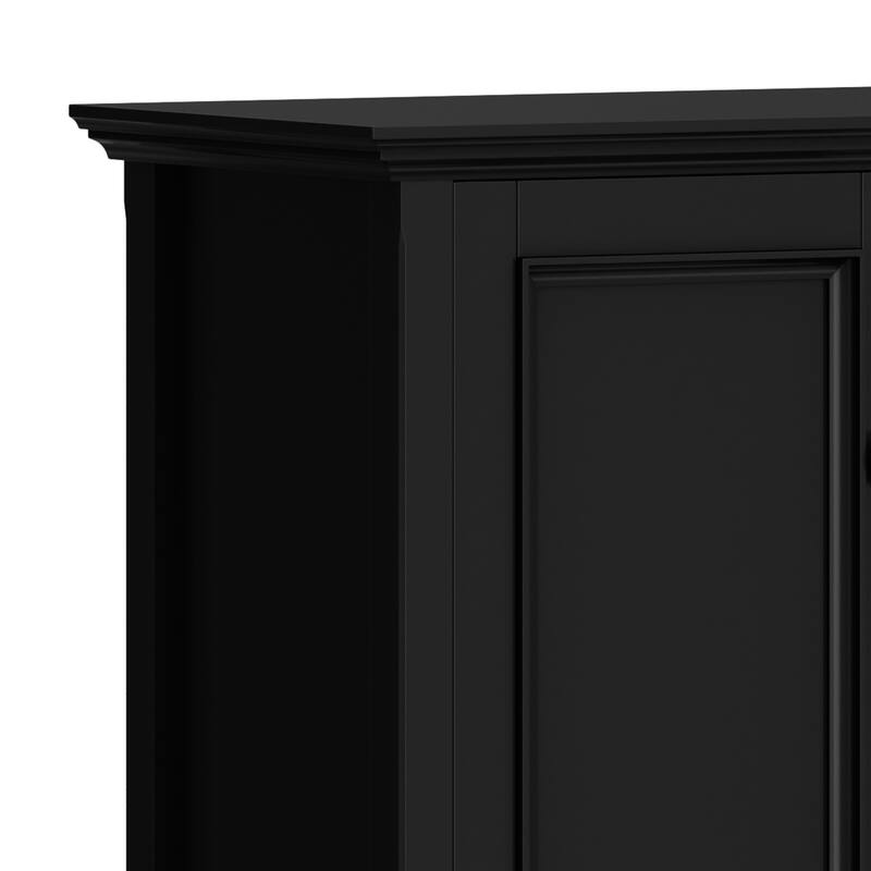WYNDENHALL Halifax SOLID WOOD 66" Wide Transitional Wide 4Door Storage Cabinet - 18"d x 66" w x 34"h