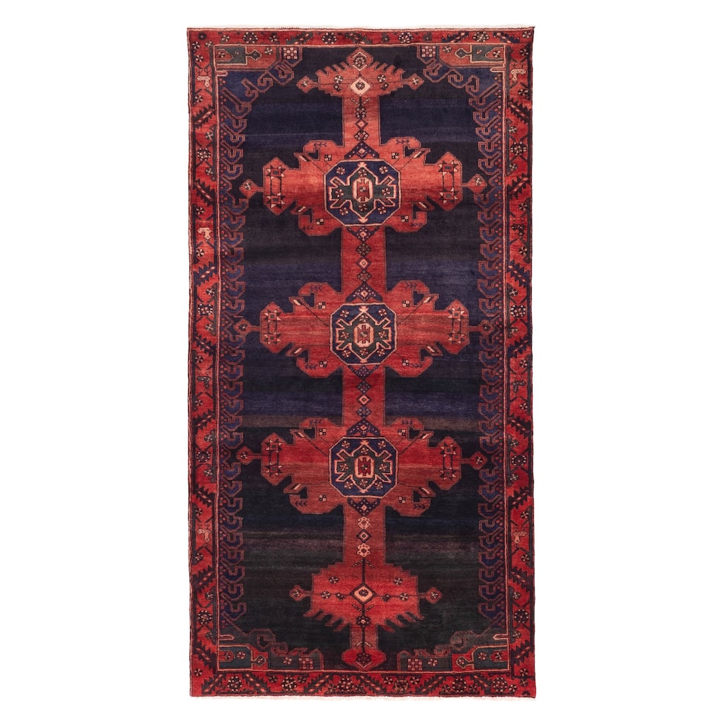 ECARPETGALLERY Hand-knotted Konya Anatolian Dark Navy Wool Rug - 4'9 x 9'3